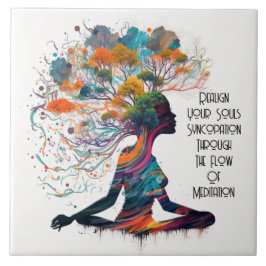 Azulejo cerâmico de sincronização feminina inspira