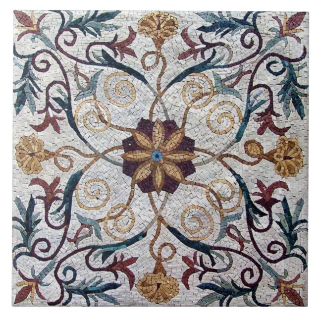 Azulejo cerâmico - Decoração de Parede Mediterrâni (Frente)