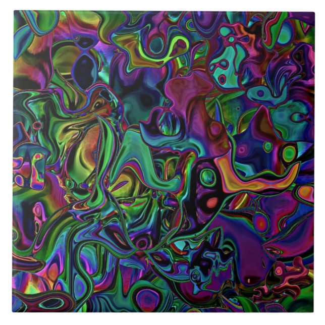 Azulejo cerâmico derretido pelo cérebro (Frente)