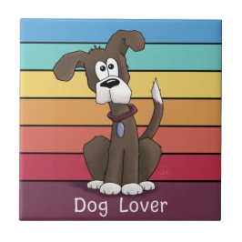 Azulejo cerâmico do Cão Festivo