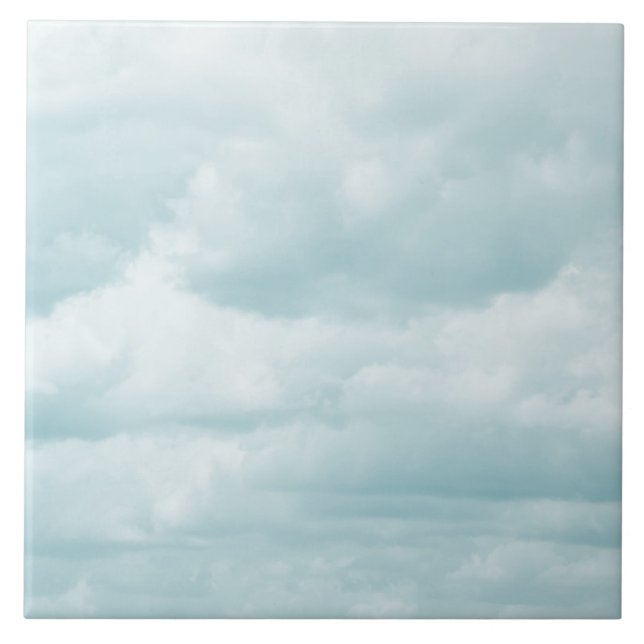 Azulejo cerâmico do céu nublado (Frente)