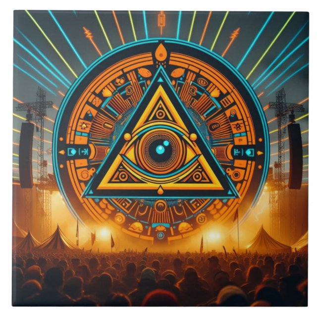 Azulejo cerâmico do Festival de Música (Frente)