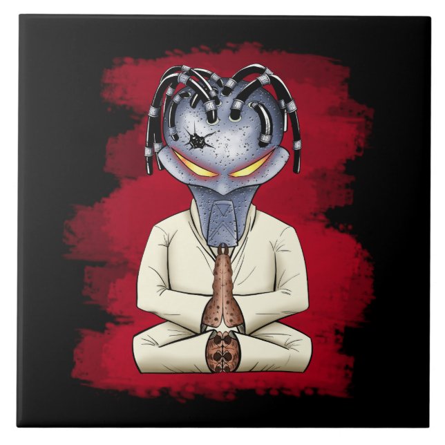 Azulejo Cerâmico do Namaste Predator (Frente)