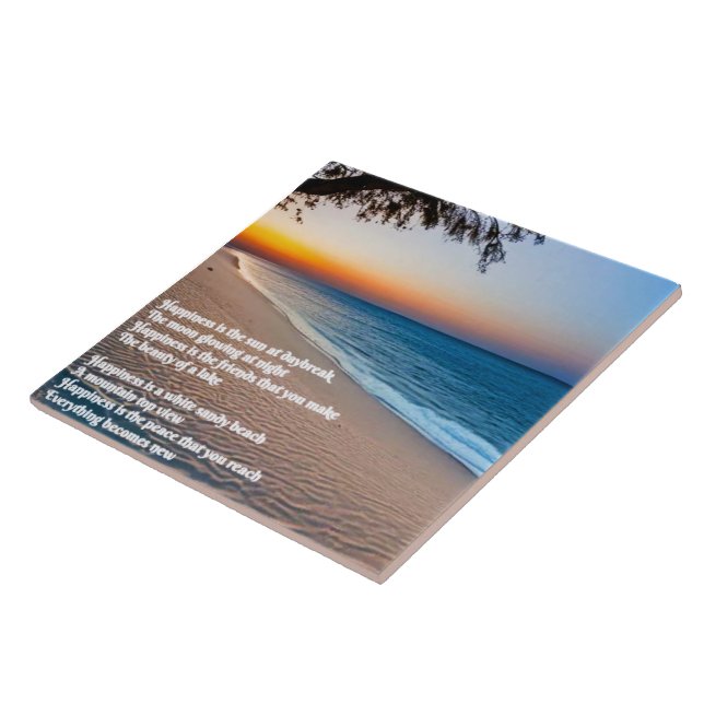 Azulejo Cerâmico do Poem Beach (Lateral)