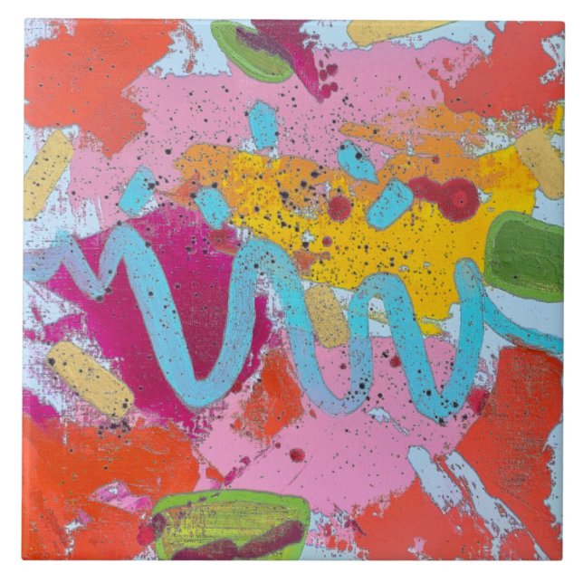 Azulejo cerâmico do Rio Azul 6 x 6 (Frente)