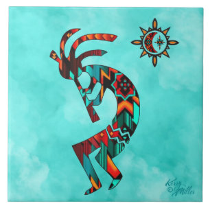 Azulejo Cerâmico do Sudoeste de Kokopelli