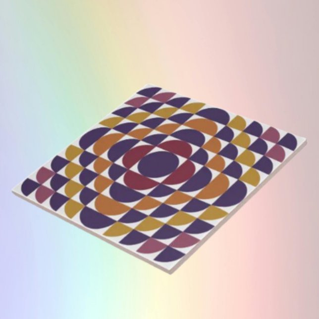 Azulejo cerâmico em Círculos Geométricos Retroativ (Criador carregado)