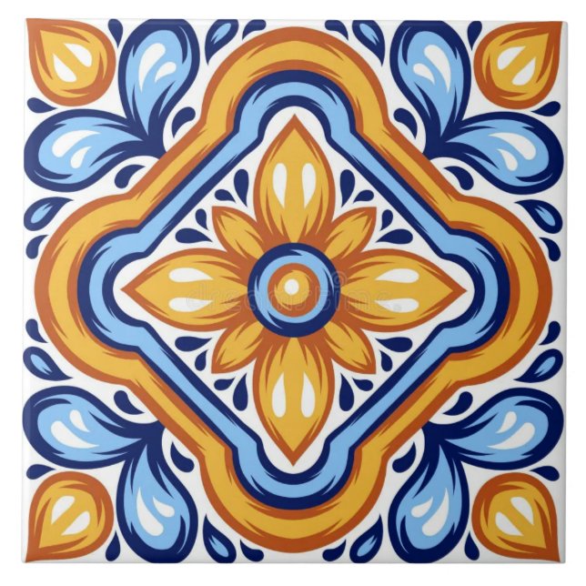 Azulejo cerâmico - Estilo italiano Mediterrâneo (Frente)