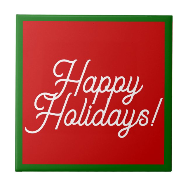 Azulejo cerâmico Feliz Feriados (Frente)