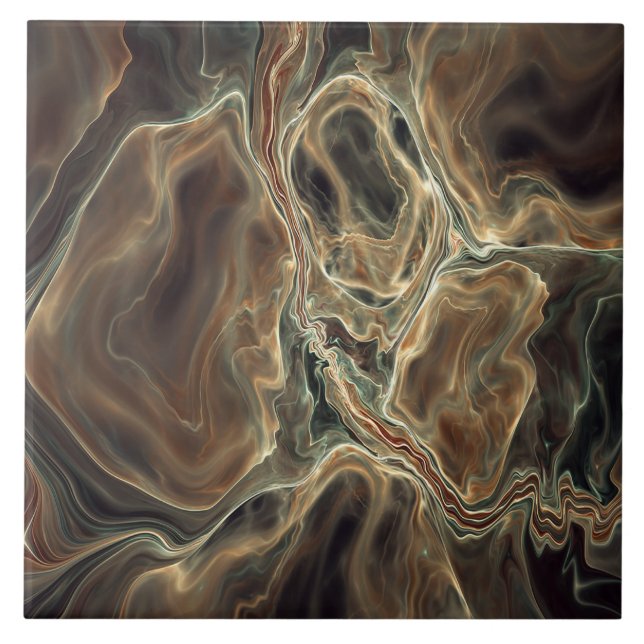 Azulejo cerâmico fractal moderno (Frente)