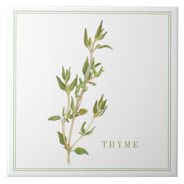 Azulejo cerâmico FRESH THYME 6x6 (+texto) (Frente)