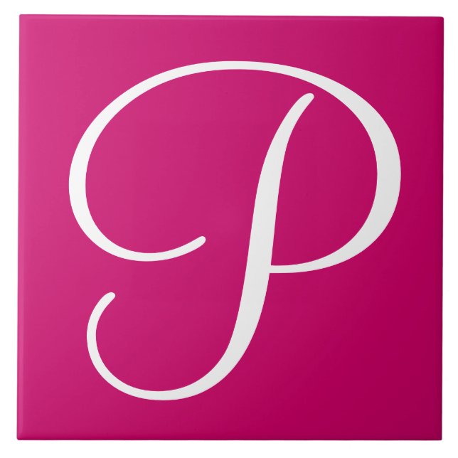 Azulejo cerâmico Hex cc0066 Color Number Monograma (Frente)