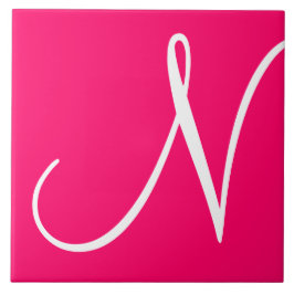 Azulejo cerâmico Hex ff0066 Color Number Monograma