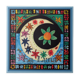 Azulejo Cerâmico Huichol Loteria: Azulejo Cerâmico