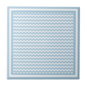 Azulejo cerâmico, Padrão de Chevron Azul e Branco