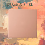 Azulejo Cerâmico Pale Peach<br><div class="desc">Excelente para banheiros, áreas de backsplash e muito mais. Pêssego pálido. Este é um azulejo que combina nosso belo azulejo decorativo com dois pavões sobre fundo de melão pálido (ambos são salvos na coleção de azulejos mix e match. Temos uma enorme seleção de azulejos tradicionais, bem como azulejos únicos para...</div>