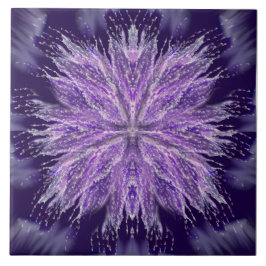 Azulejo cerâmico para fadas de chuva roxa