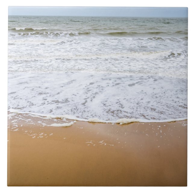 Azulejo cerâmico para vista da praia arenosa (Frente)