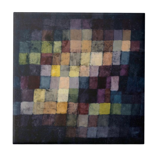 AZULEJO CERÂMICO : PAUL KLEE ; VELHO SOM : 1925 (Frente)