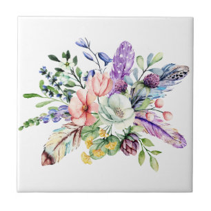 Azulejo cerâmico pequeno (4,25" x 4,25")