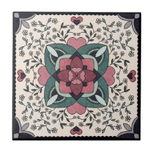 Azulejo cerâmico pequeno (4,25" x 4,25")