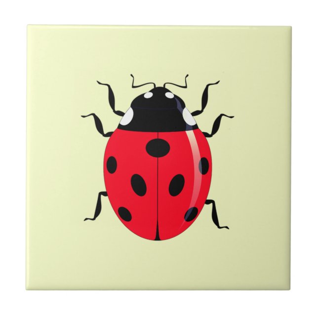 Azulejo cerâmico personalizado com Ladybug - Prima (Frente)