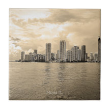 Azulejo cerâmico personalizado - Miami, Flórida