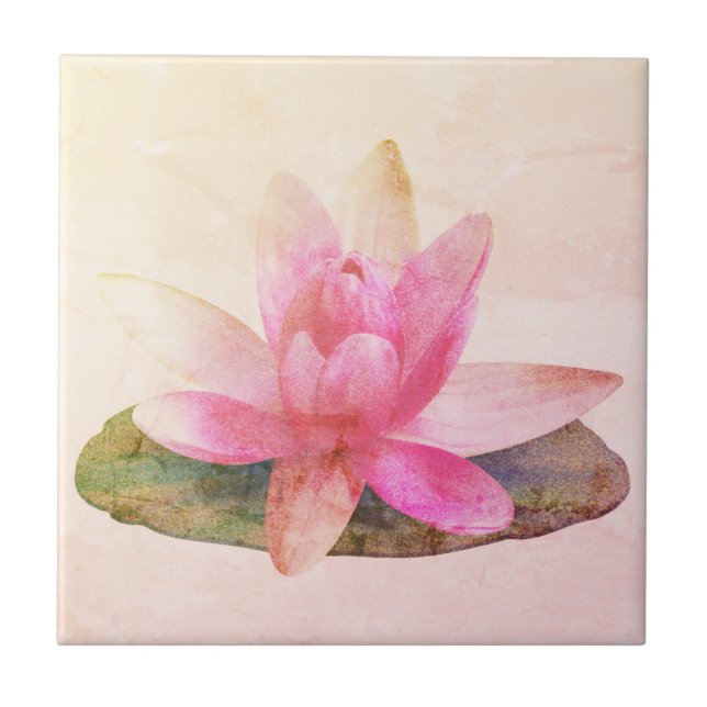 Azulejo CERÂMICO PINK LOTUS BUD (Frente)