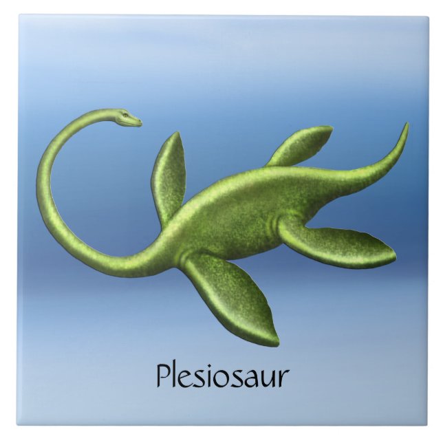Azulejo cerâmico pré-histórico Elasmosaurus Plesio (Frente)