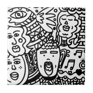 Azulejo cerâmico - Preto e Branco