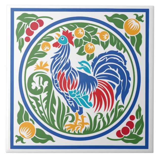Azulejo Cerâmico Rooster (Frente)