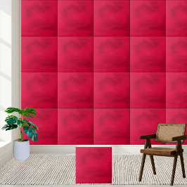 Azulejo cerâmico texturizado de Crimson vibrante