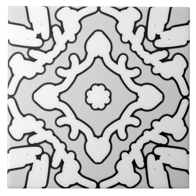 Azulejo cerâmico, um elegante design clássico bran (Frente)