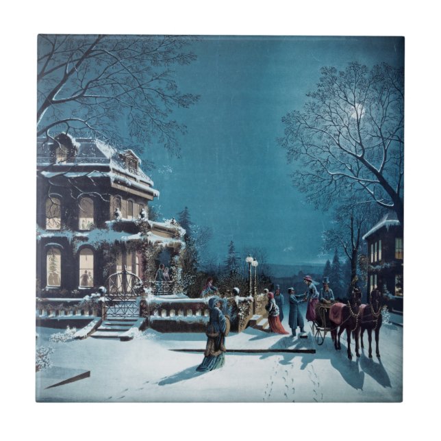 azulejo cerâmico "Véspera de Natal" (Frente)