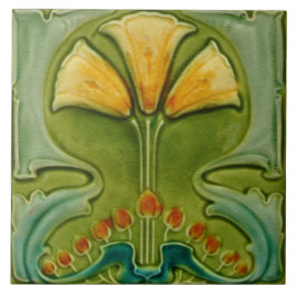 Azulejo cerâmico - Vintage Floral Art Nouveau