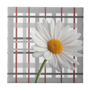 Azulejo cerâmico White Daisy Floral