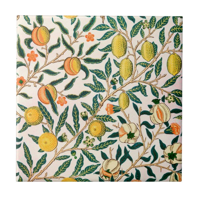 AZULEJO CERÂMICO WILLIAM MORRIS AMARELO POMEGRANAT (Frente)