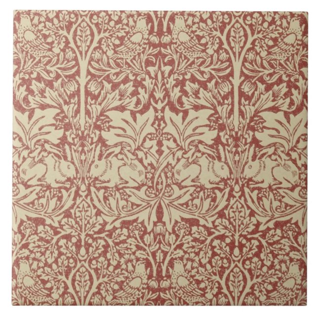Azulejo cerâmico William Morris Brer Rabbit Design (Frente)