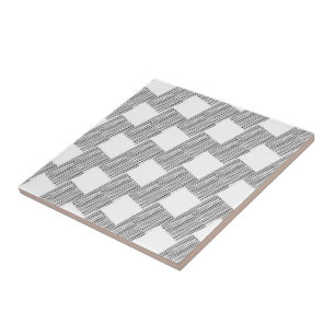 Azulejo cerâmico Xadrez branca e preta