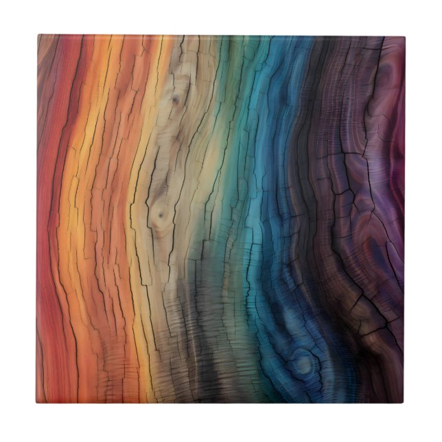 Azulejo Colorido de Madeira (Frente)