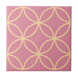 azulejo cor-de-rosa cor-de-rosa com padrão de círc