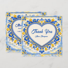 💙 Azulejo Coração Azulejo de Agradecimento