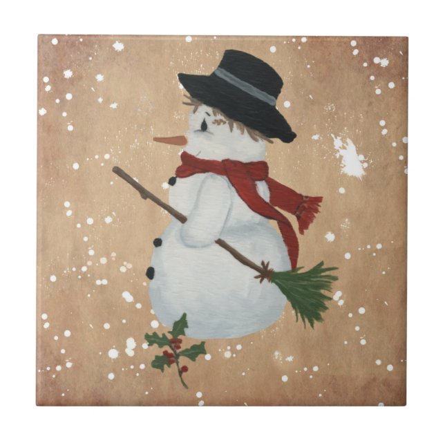 Azulejo Country Snowman (Frente)