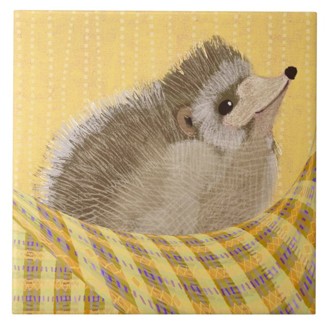 Azulejo Cozy Hedgehog Cerâmica Kitchen (Frente)