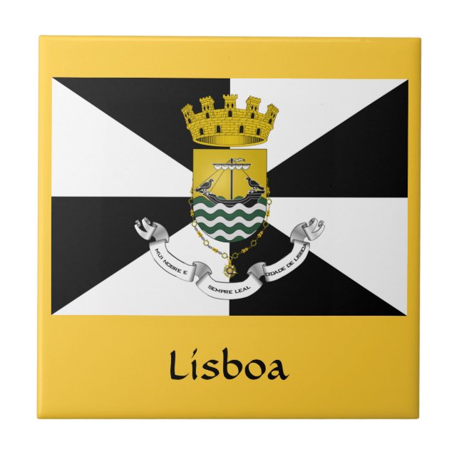 Azulejo da bandeira da cidade de Lisboa (Frente)