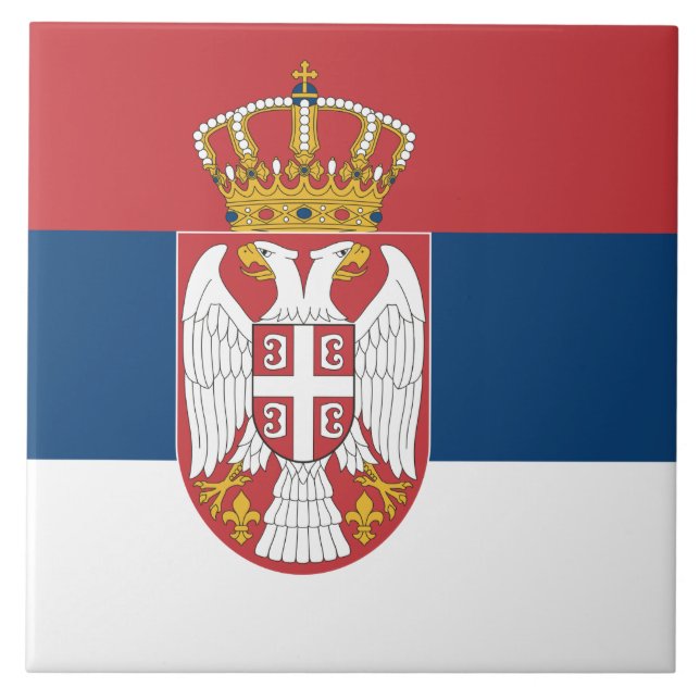 Azulejo da bandeira da Sérvia (Frente)