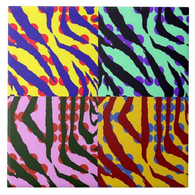 Azulejo da casa do impressão da zebra (Frente)