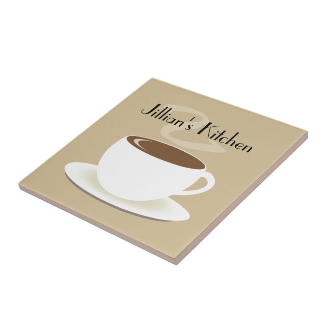 Azulejo da cozinha da chávena de café (Lateral)