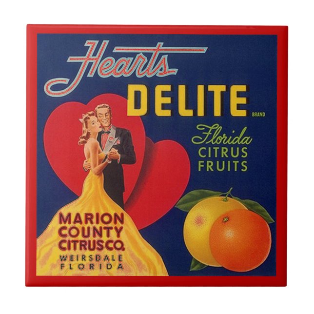 Azulejo da etiqueta da caixa da fruta de Delite FL (Frente)