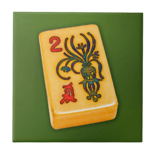 Azulejo da flor do Mah Jongg